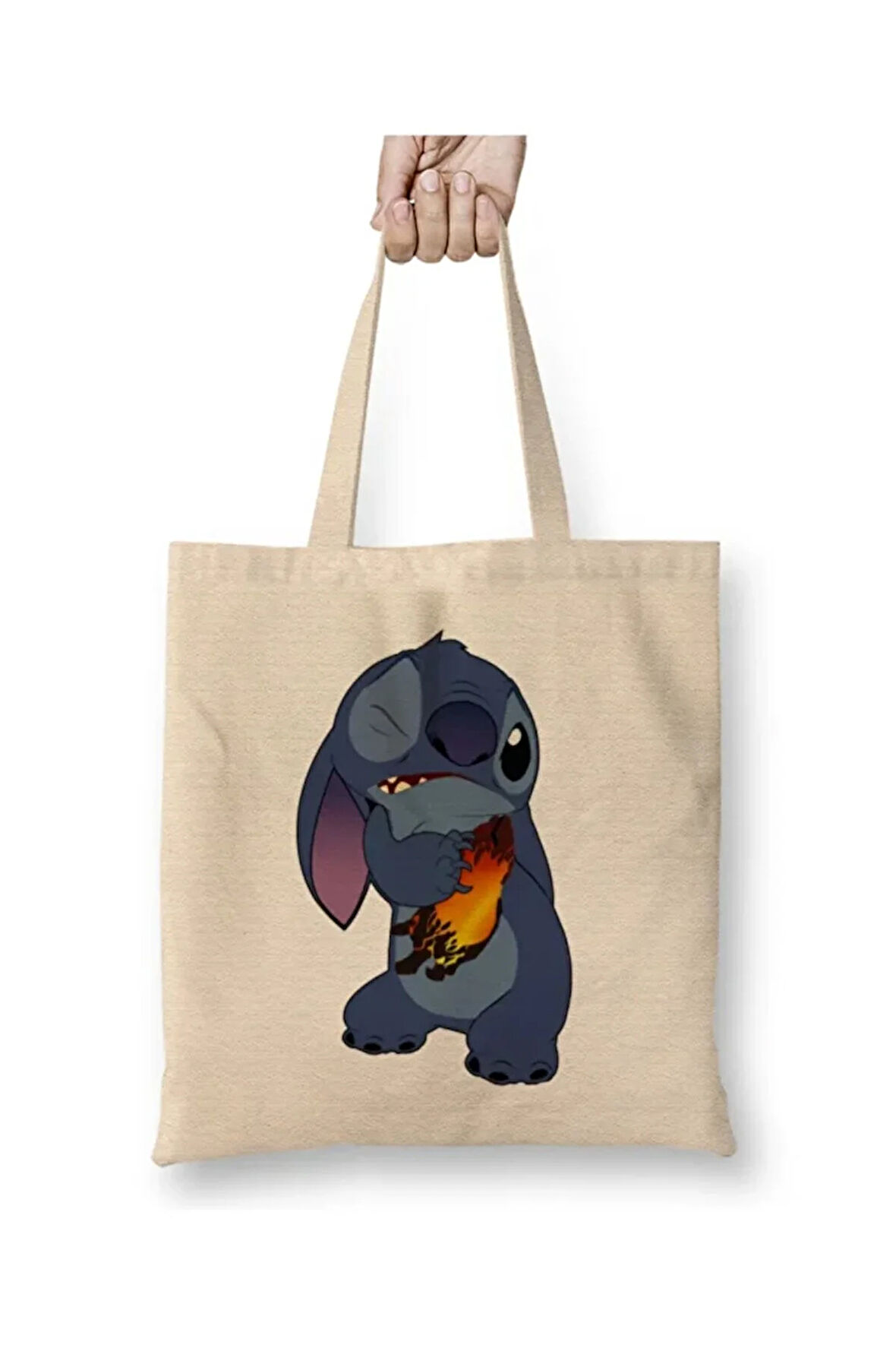 The Power Of Stitch Bez Çanta Uzun Saplı Alışveriş Çantası Plaj Çantası