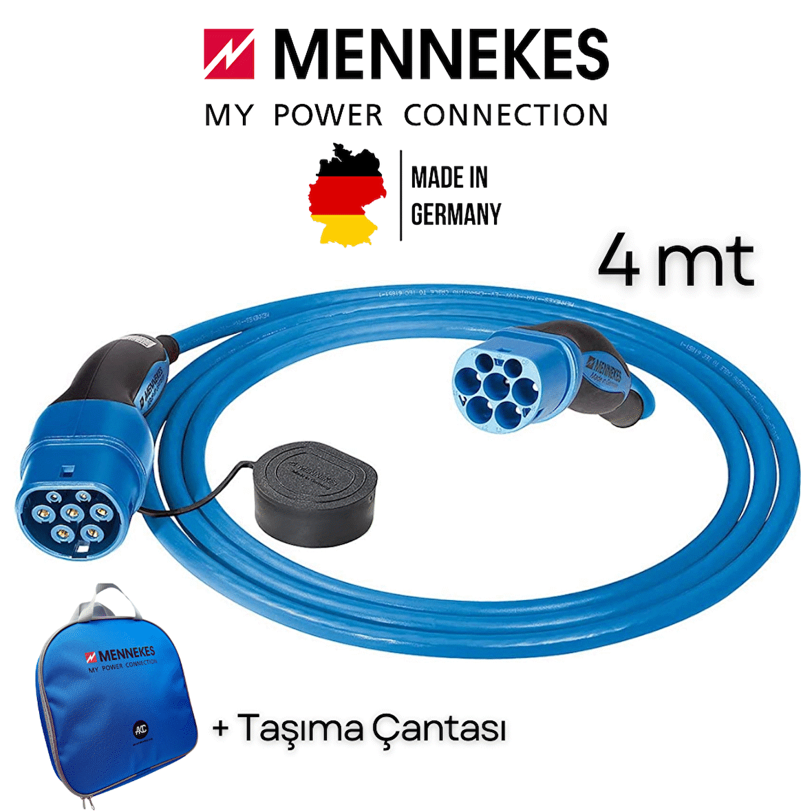 Mennekes - 36213 Elektrikli Araç Şarj Kablosu - 4mt