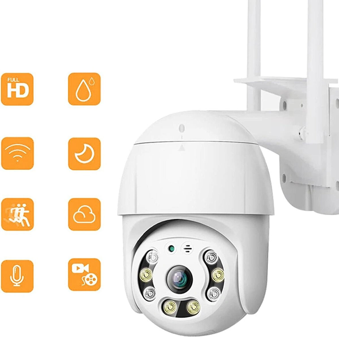 O-KAM 3038 3MP WIFI PTZ Camera, 2.5 inch 8Pcs Leds Dual Light