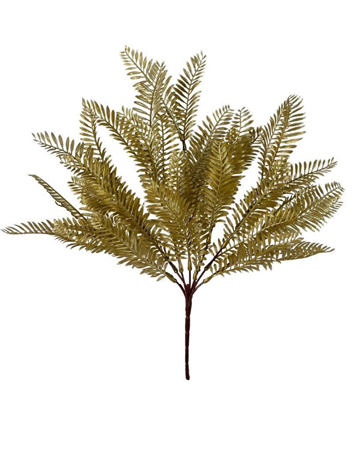 Yapay Çiçek Altın Gold Fern Demet Garnitür Aradal Dekoratif Yapay Bitki