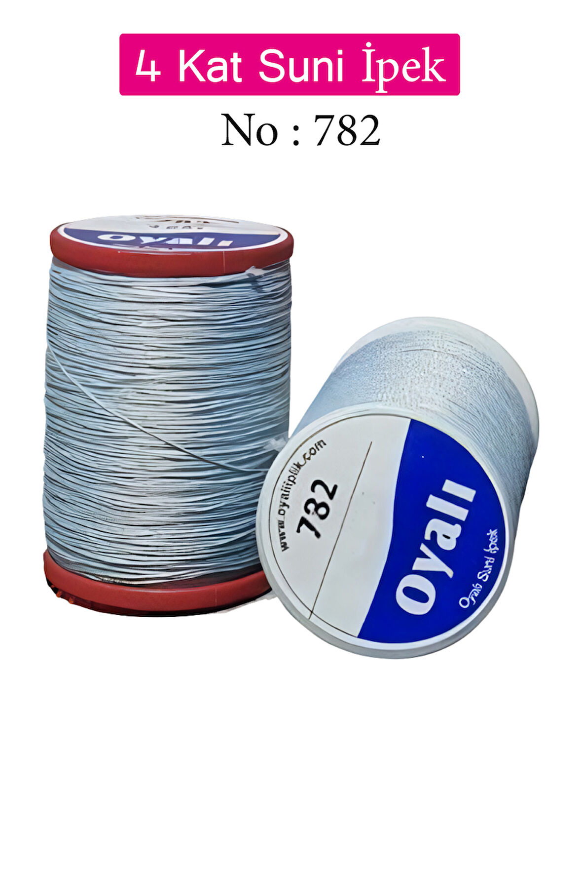 Oyalı 4 Kat Suni İpek İplik İğne Oyası Boncuk İpi Tığ Oyası No:782