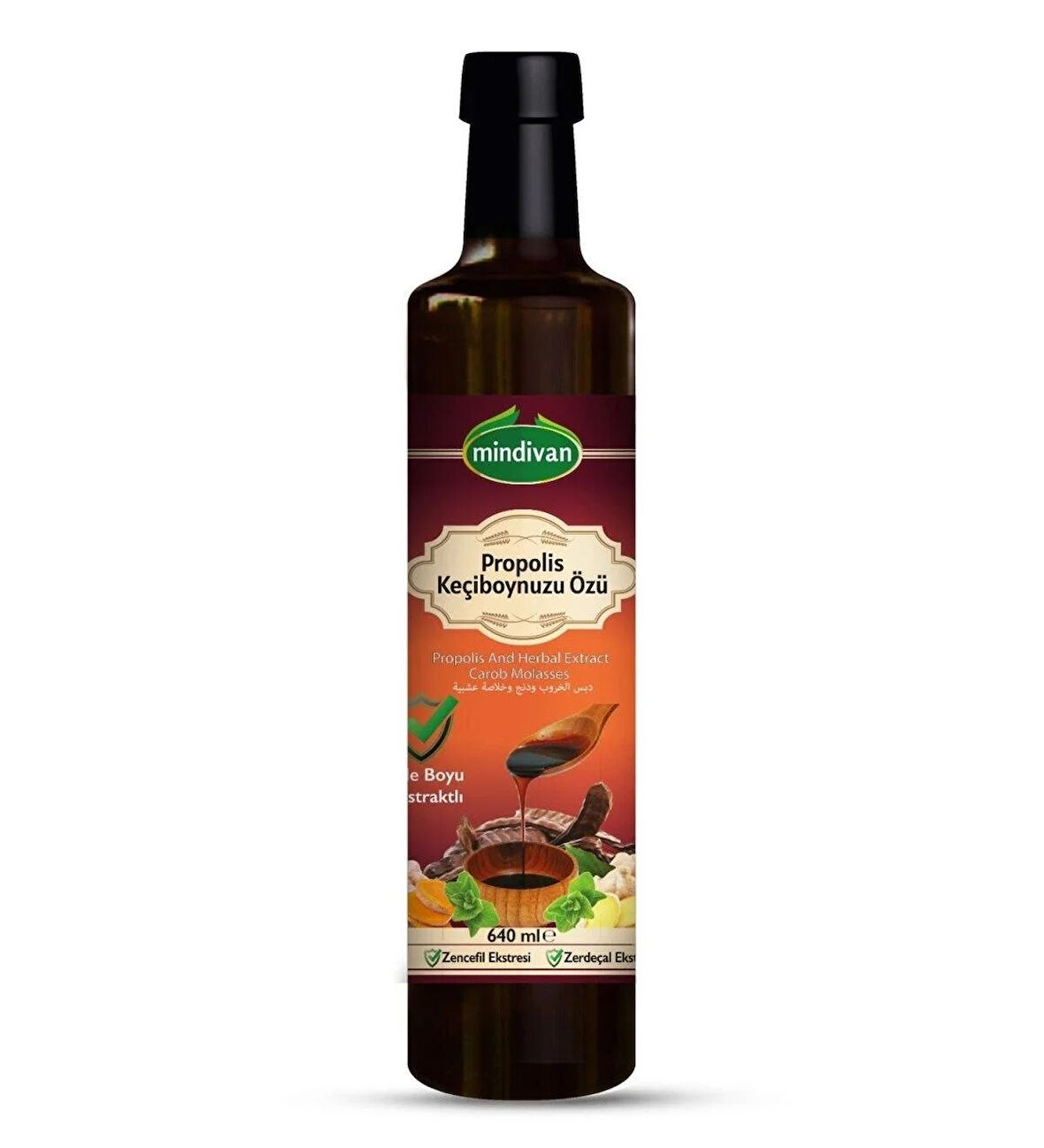 Mindivan PROPOLİS & KEÇİBOYNUZU ÖZÜ 640 ML