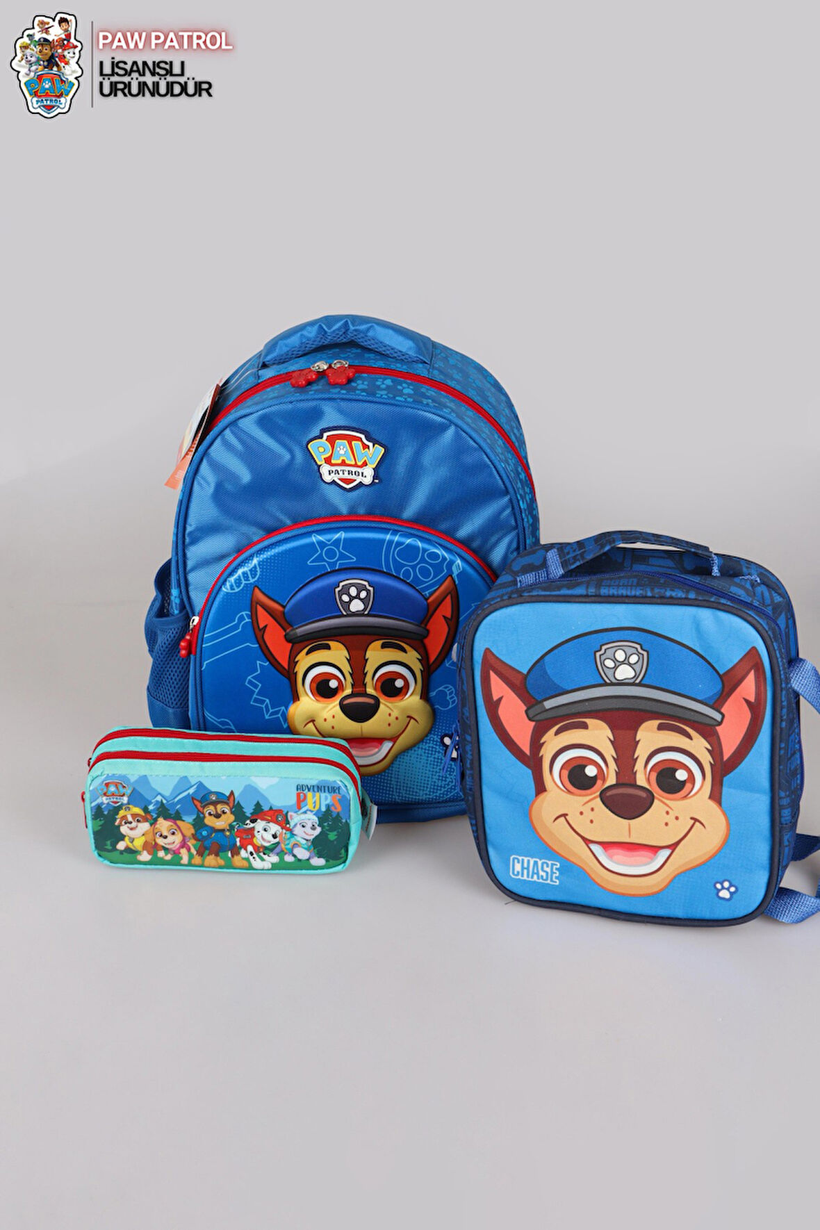  YENİ SEZON LİSANSLI PAW PATROL OKULDA MACERA KOLEKSİYONU OKUL,TERMOSLU BESLENME VE KALEM ÇANTASI  OKUL SETİ