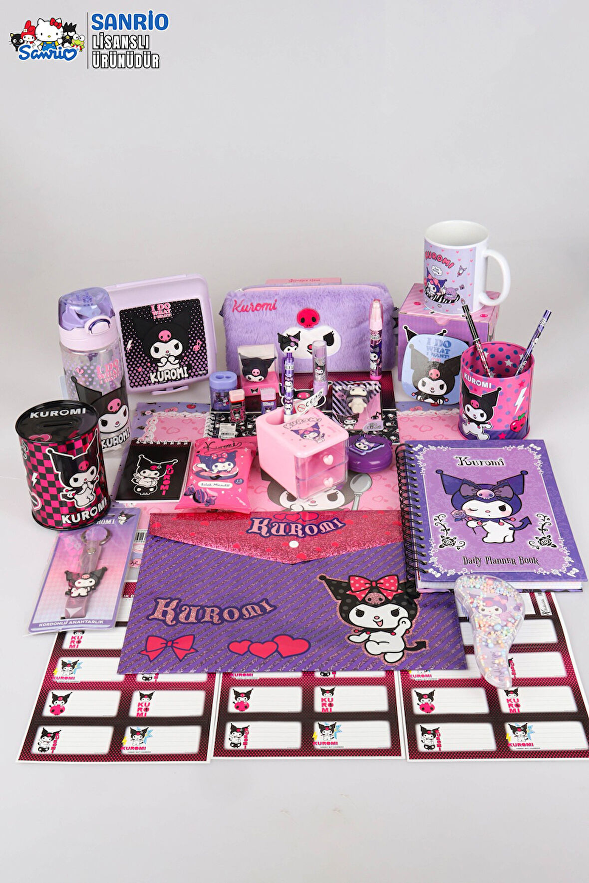 DEKOMUS İLE YENİ SEZON LİSANSLI KUROMI "MAGICAL BUDDY" 30 PARÇA PREMIUM FULL+FULL KIRTASİYE SETİ 
