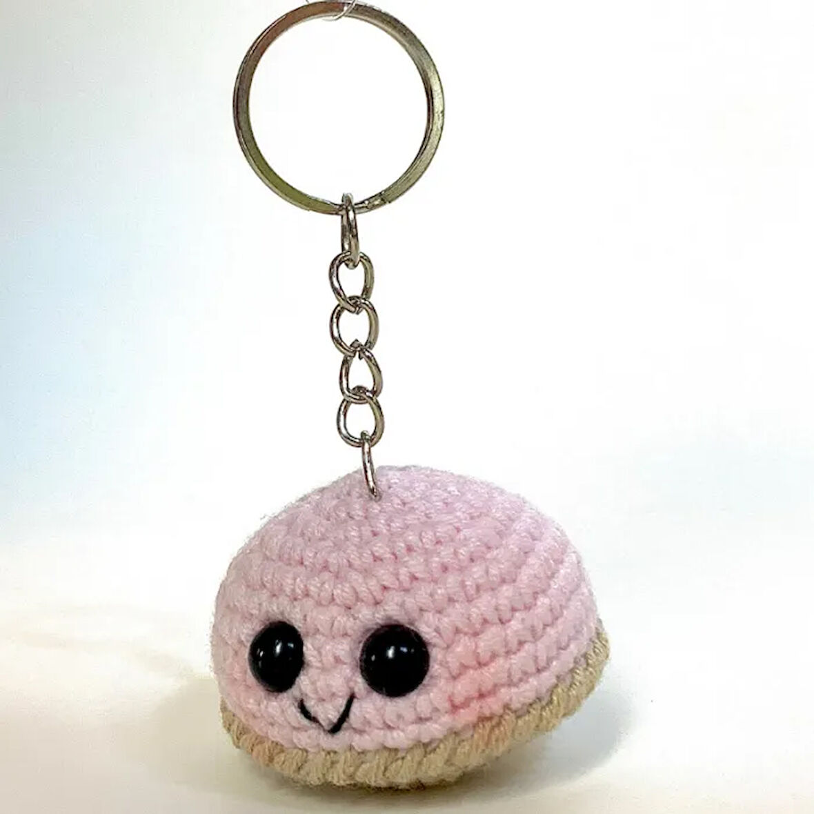 Uretti - Sevcan 4535 - El Yapımı Amigurumi Sevimli Puf Anahtarlık - Pembe