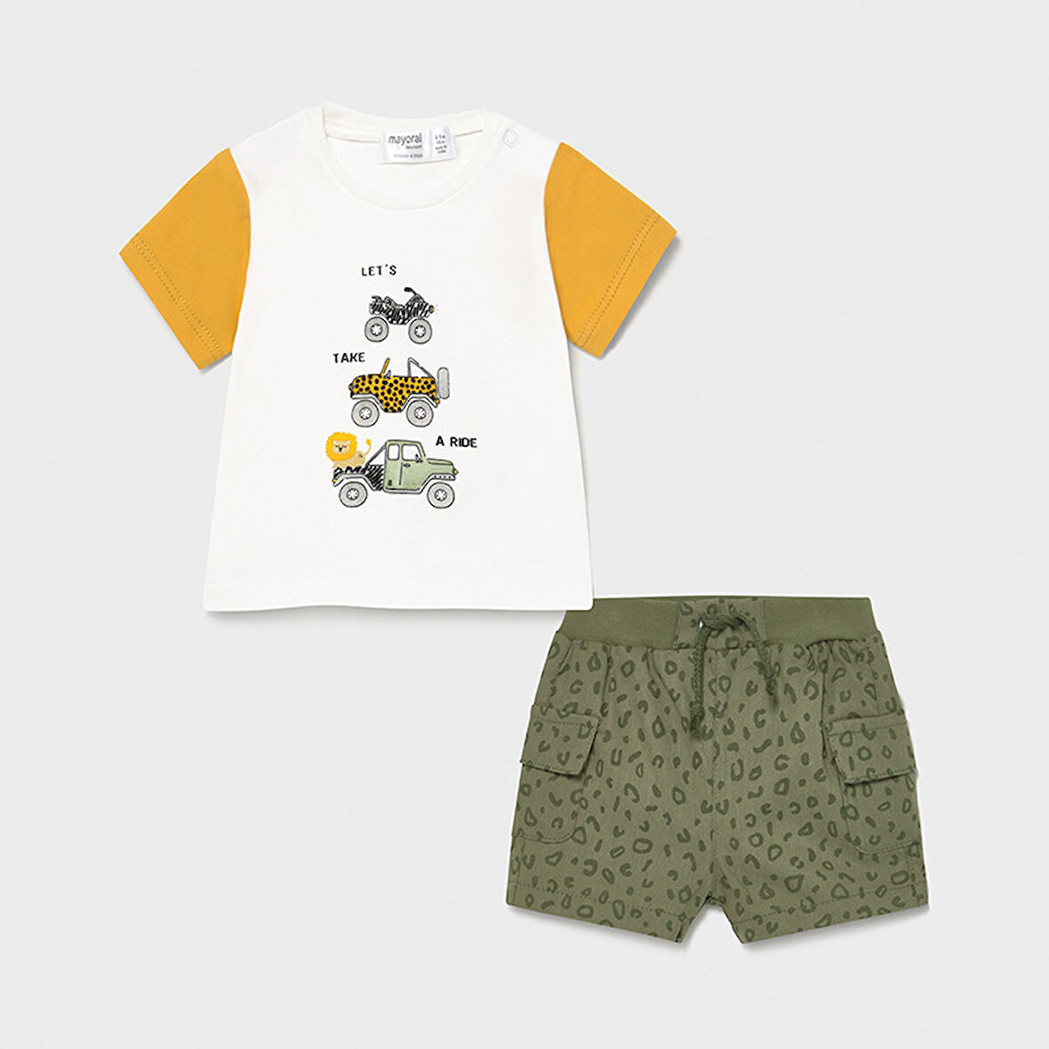 Mayoral  erkek bebek şort t-shırt 2 li set