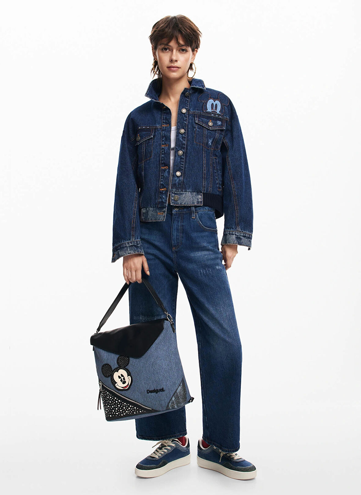 Desigual Mavi Kadın Denim Ceket 24WWED02