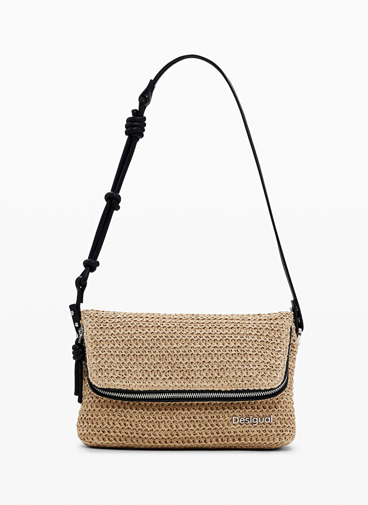 Desigual Açık Kahve Kadın Çapraz Çanta BAG_HALF LOGO RAFFIA_VENECIA 3.0