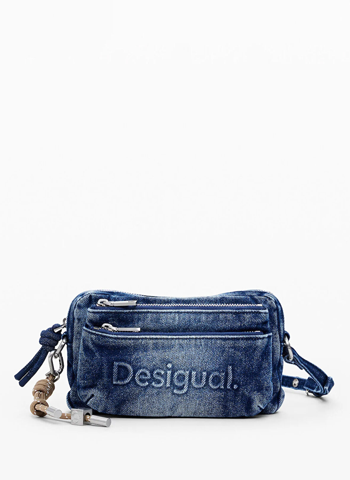 Desigual Mavi Kadın Cüzdan MONE_HALF LOGO DENIM JULIA