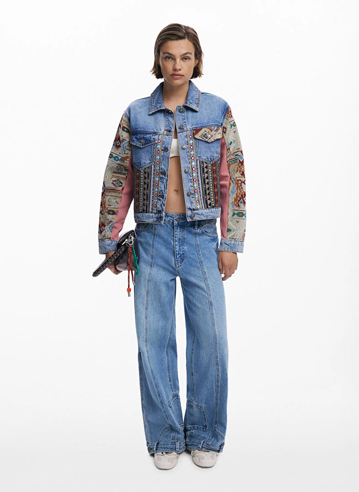Desigual Mavi Kadın Denim Ceket 25WWED10