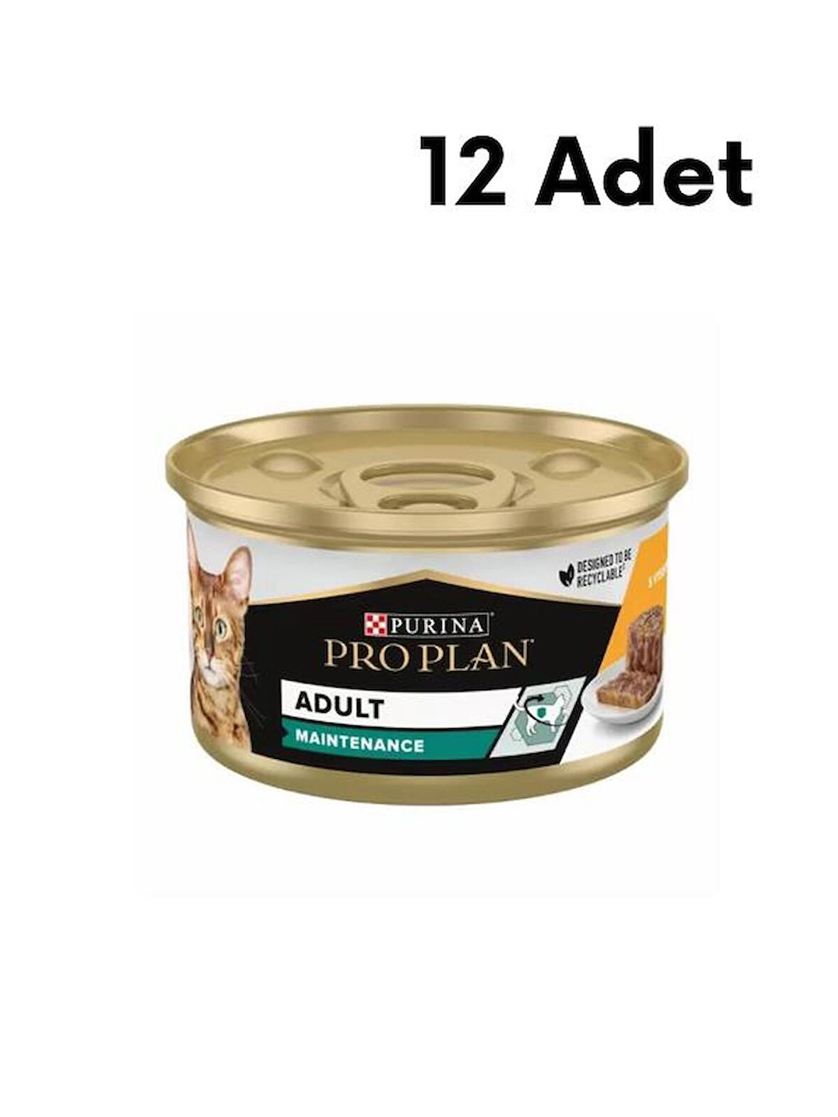 Pro Plan Yetişkin Tavuklu Kedi Konservesi 85 Gr x 12