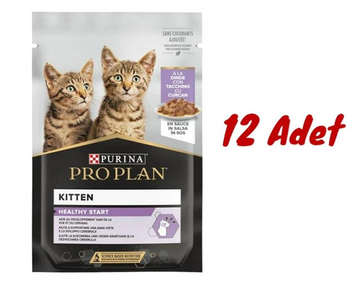 Pro Plan Pouch Sos İçinde Hindili Yavru Kedi Konservesi 85 Gr X 12 Adet