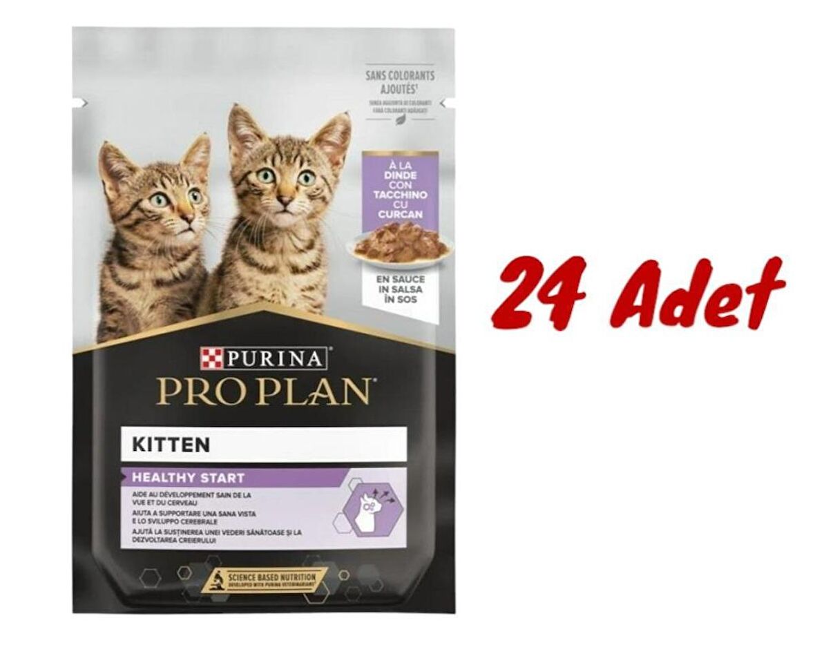 Pro Plan Pouch Sos İçinde Hindili Yavru Kedi Konservesi 85 Gr X 24 Adet