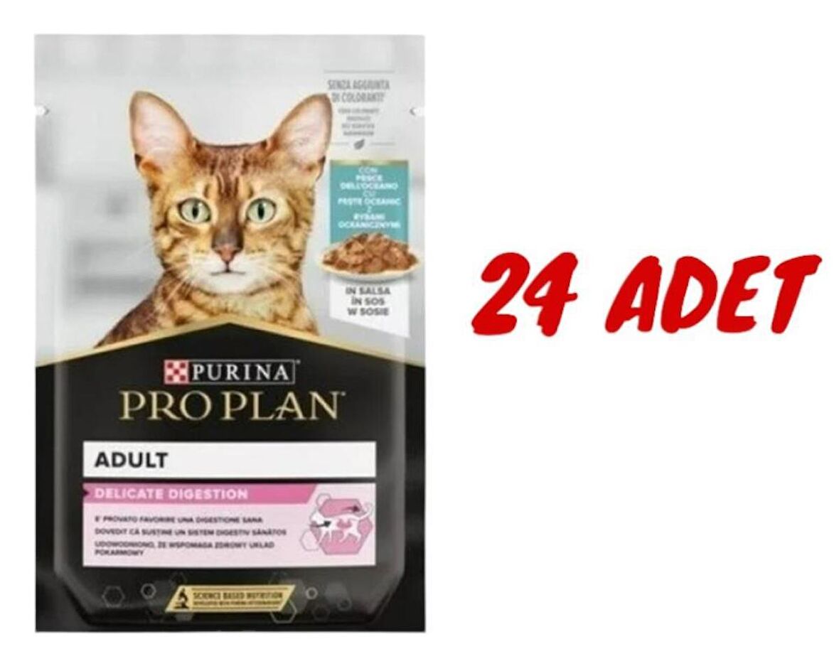 Pro Plan Pouch Sos İçinde Okyanus Balıklı Yetişkin Kedi Konservesi 85 Gr X 24 Adet