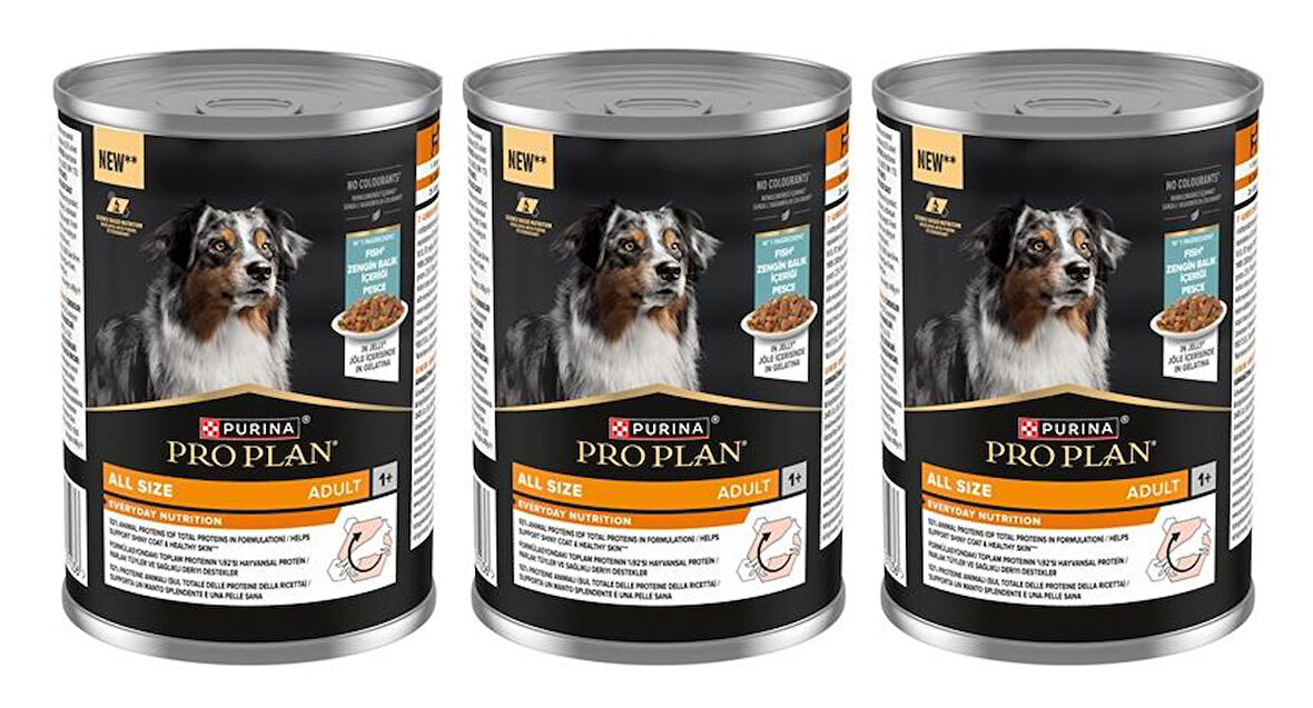 Pro Plan Balıklı Yetişkin Köpek Konservesi 400 Gr*3 Adet
