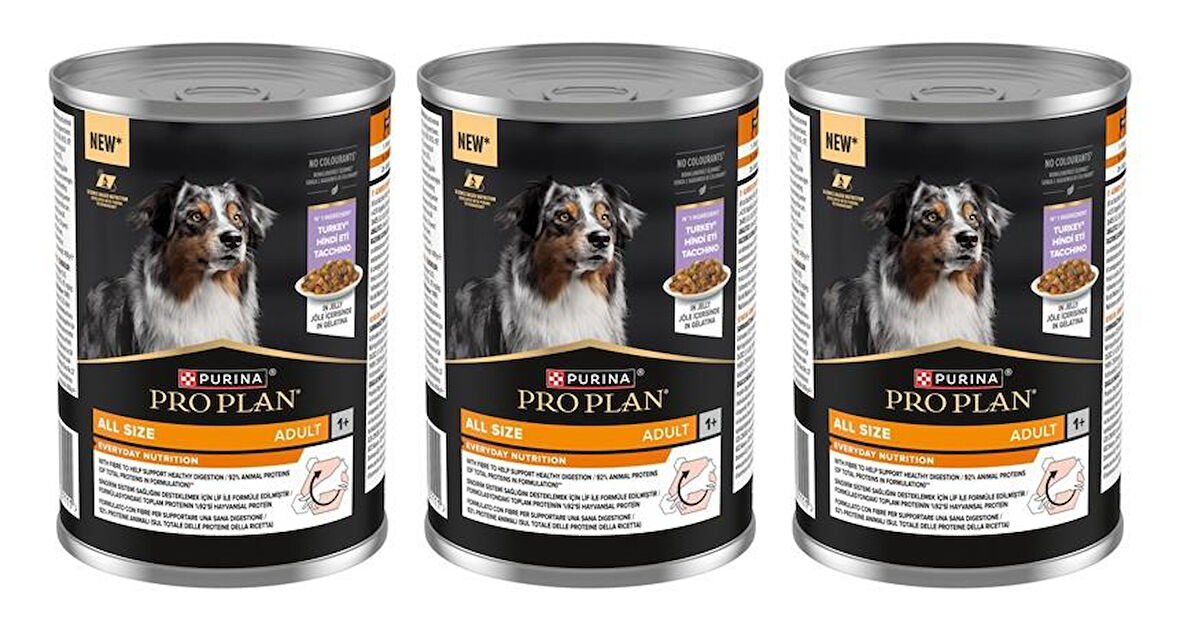 Pro Plan Hindi Etli Yetişkin Köpek Konservesi 400 Gr*3 Adet