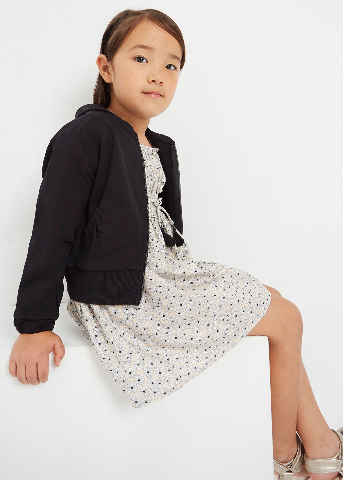 Mayoral kız çocuk kapişonlu hırka 3441