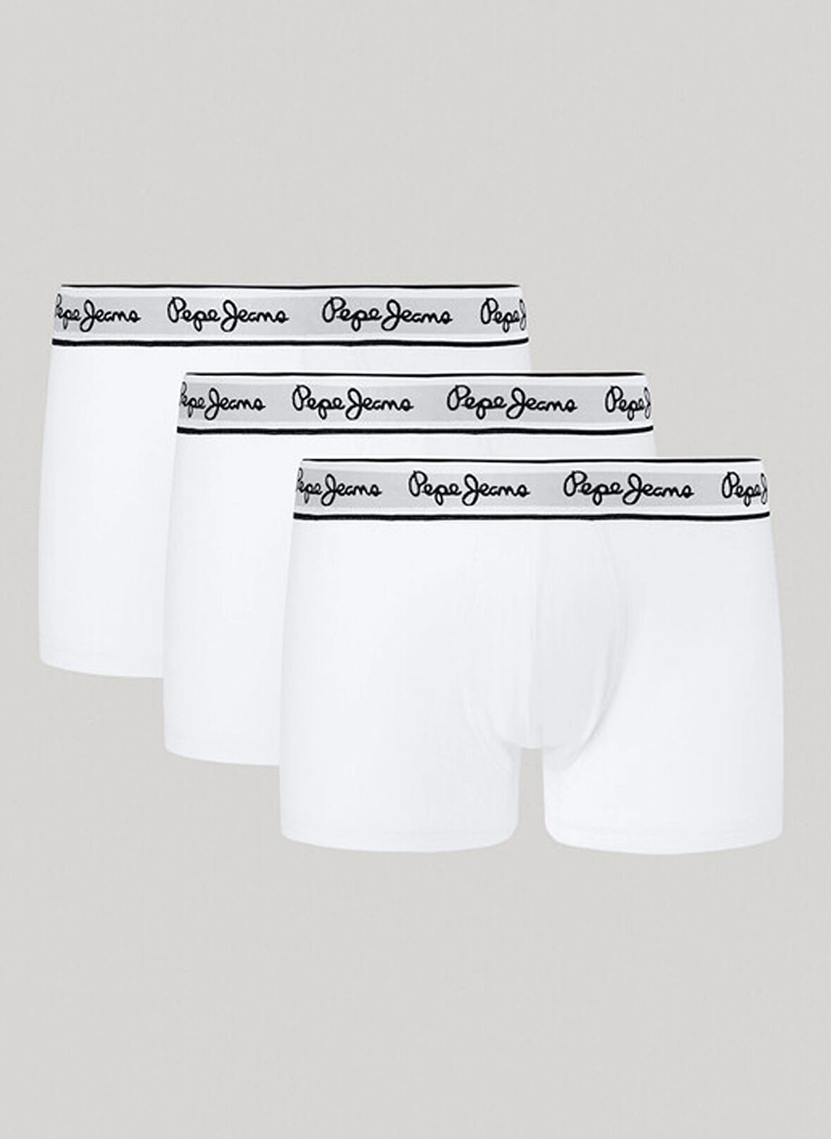 Pepe Jeans Beyaz Erkek Boxer PMU10975 800 PEPE TK 3P