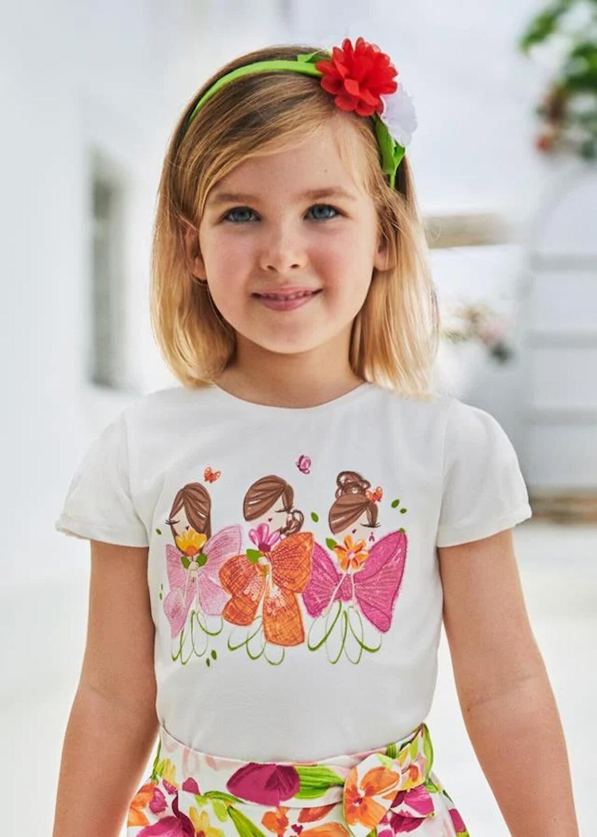 Mayoral Kız Çocuk Baskılı Tshirt