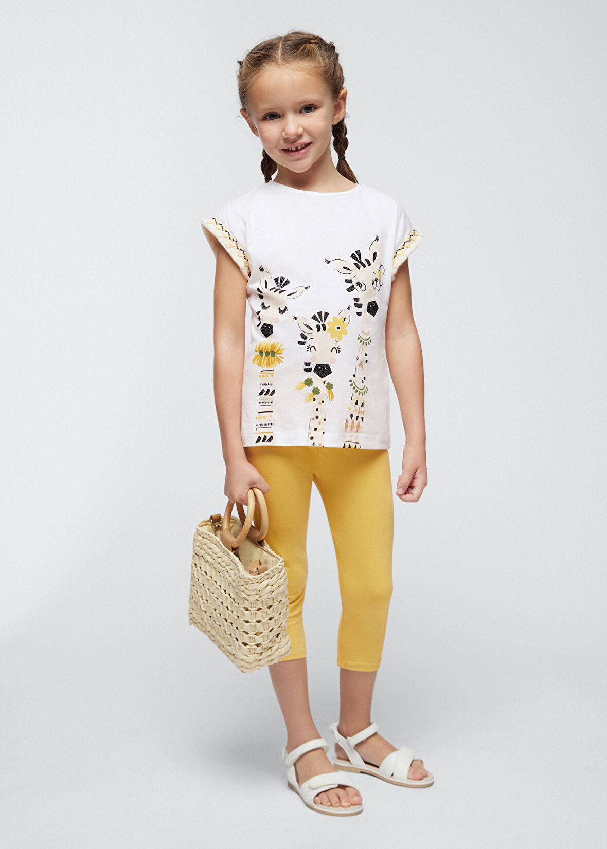 Kız Çocuk Tişört Tayt Set-Sarı | 5 YAŞ