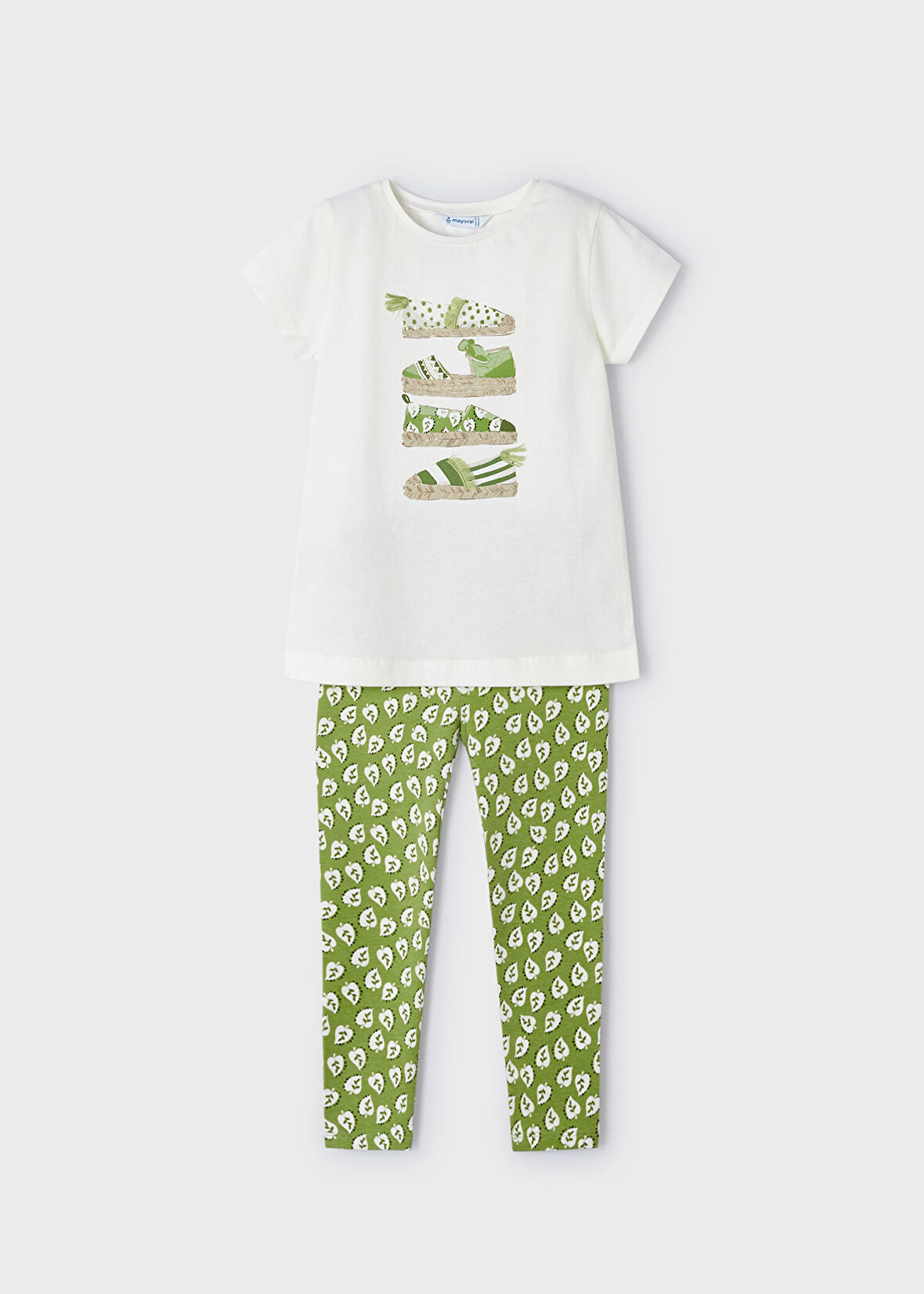 Kız Çocuk Tişört Tayt Set-Krem | 5 YAŞ