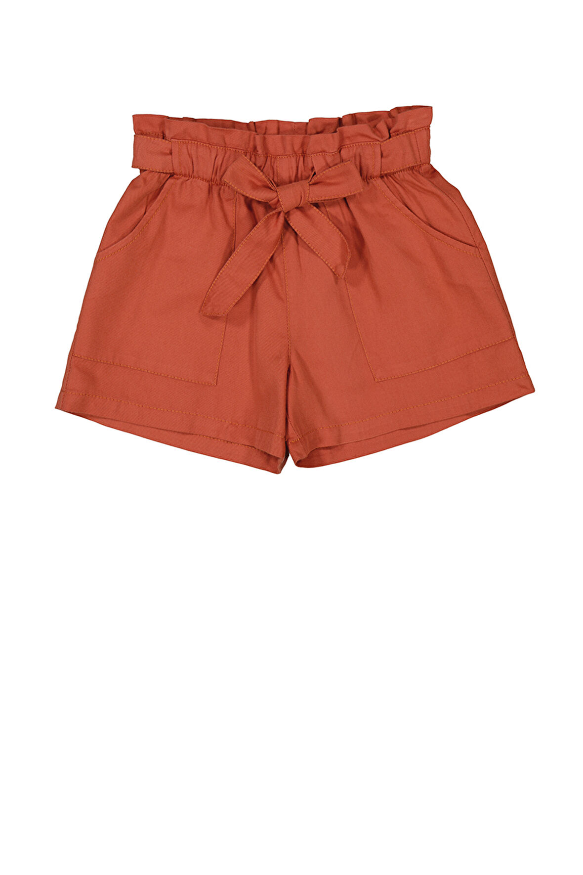 Mayoral Kız Çocuk Fiyonklu Şort 4-8 Yaş Kiremit
