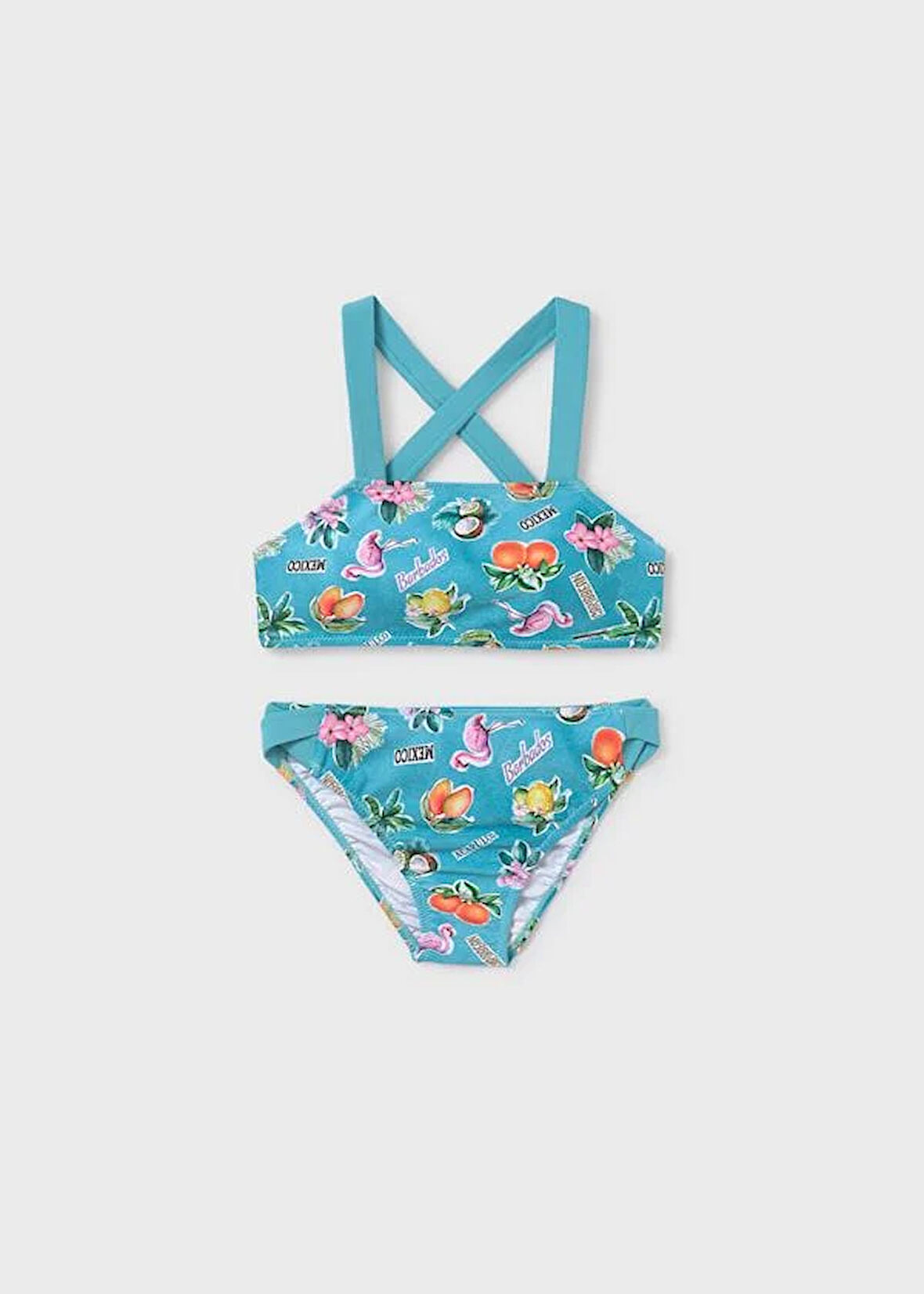 Mayoral Kız Çocuk Baskılı Bikini 10-14 Yaş Mavi