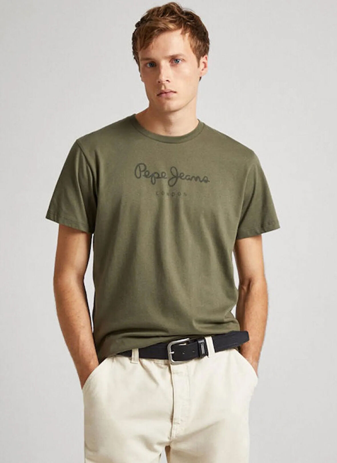 Pepe Jeans Bisiklet Yaka Baskılı Yeşil Erkek T-Shirt PM508208 679 EGGO N