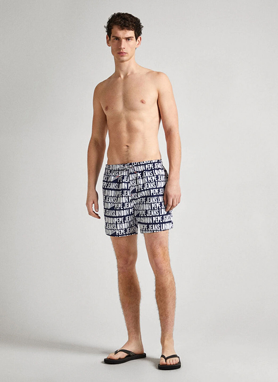 Pepe Jeans Lacivert Erkek Şort Mayo PMB10384 595 AO LOGO SWIMSHORT