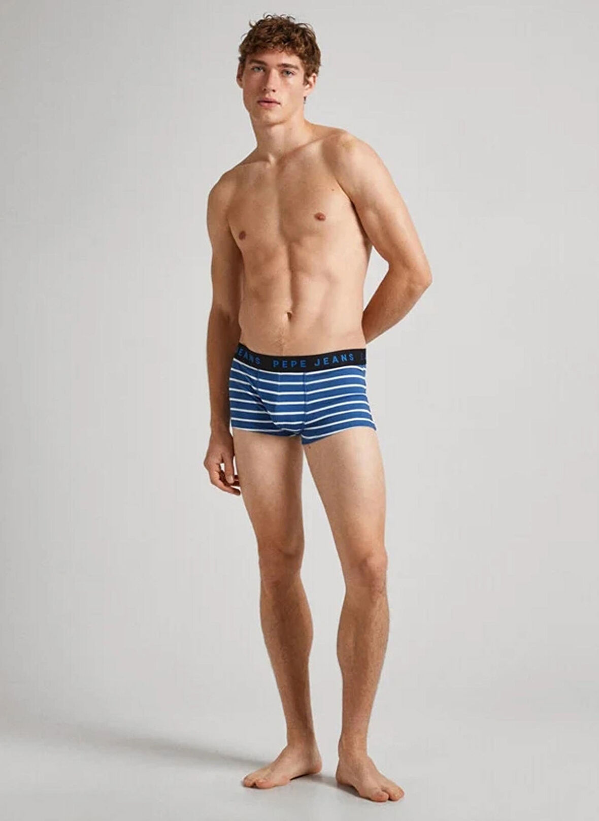 Pepe Jeans Koyu Mavi Erkek Boxer PMU11149 581 STRIPES LR TK 2P