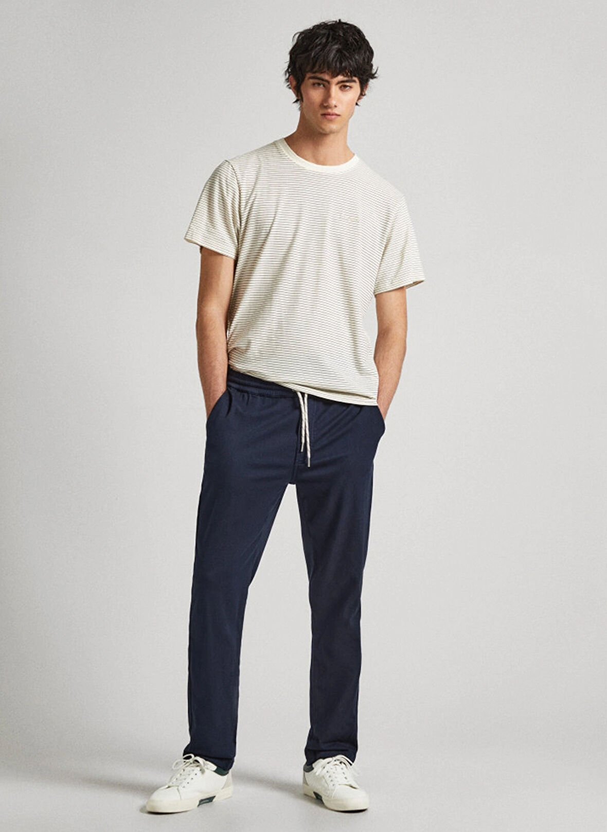 Pepe Jeans Normal Bel Slim Fit Lacivert Erkek Chino Pantolon PM211692 594 GYMDIGO PULL ON PAN