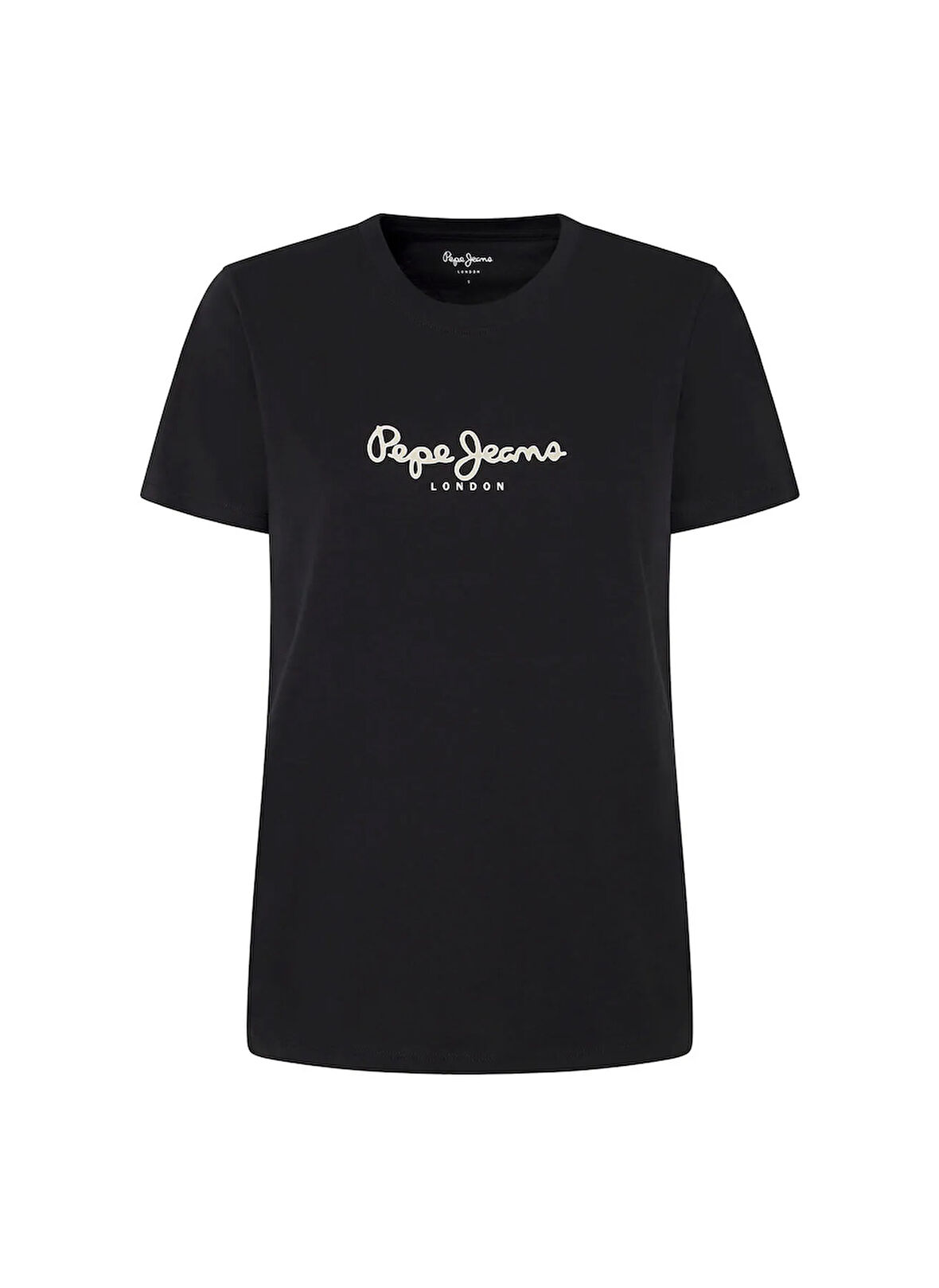 Pepe Jeans Bisiklet Yaka Baskılı Siyah Kadın T-Shirt PL505951