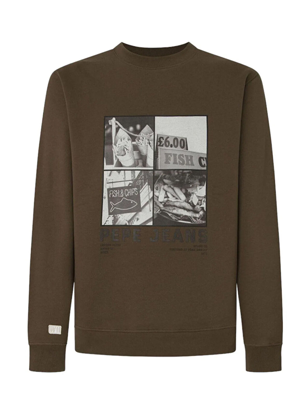 Pepe Jeans Bisiklet Yaka Kahve Erkek Sweatshırt PM582730-876 AWEST CREW