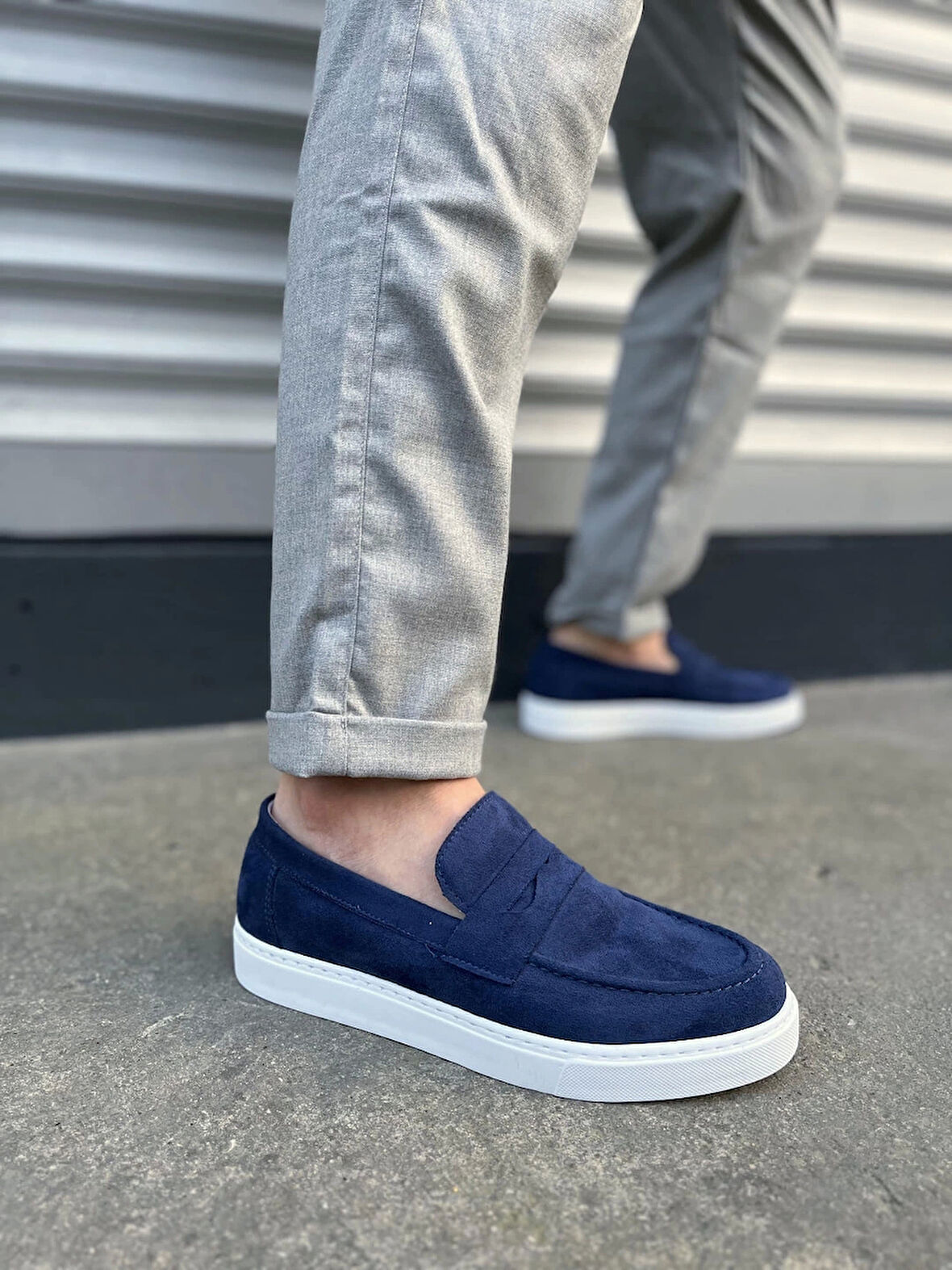 Tb180 Estilo X Bağcıksız Süet Erkek Günlük Spor Klasik Ayakkabı Sbt - Lacivert