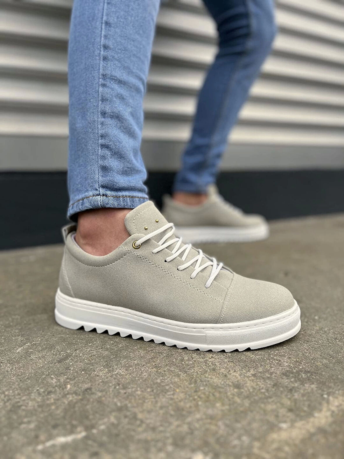 Tb152 Cool Bağcıklı Süet Erkek Günlük Spor Klasik Ayakkabı Sbt - Gri