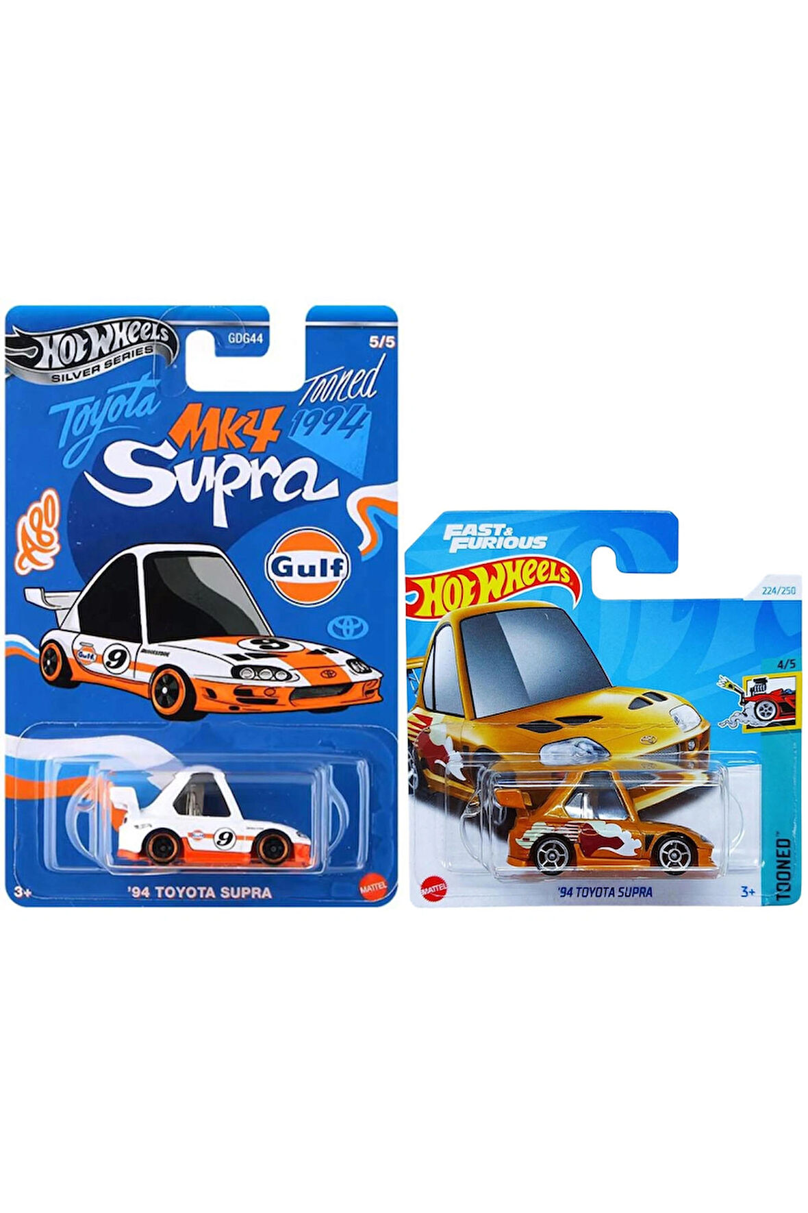 Hot Wheels 2 Araç '94 Toyota Supra Tooned Set (1/64)