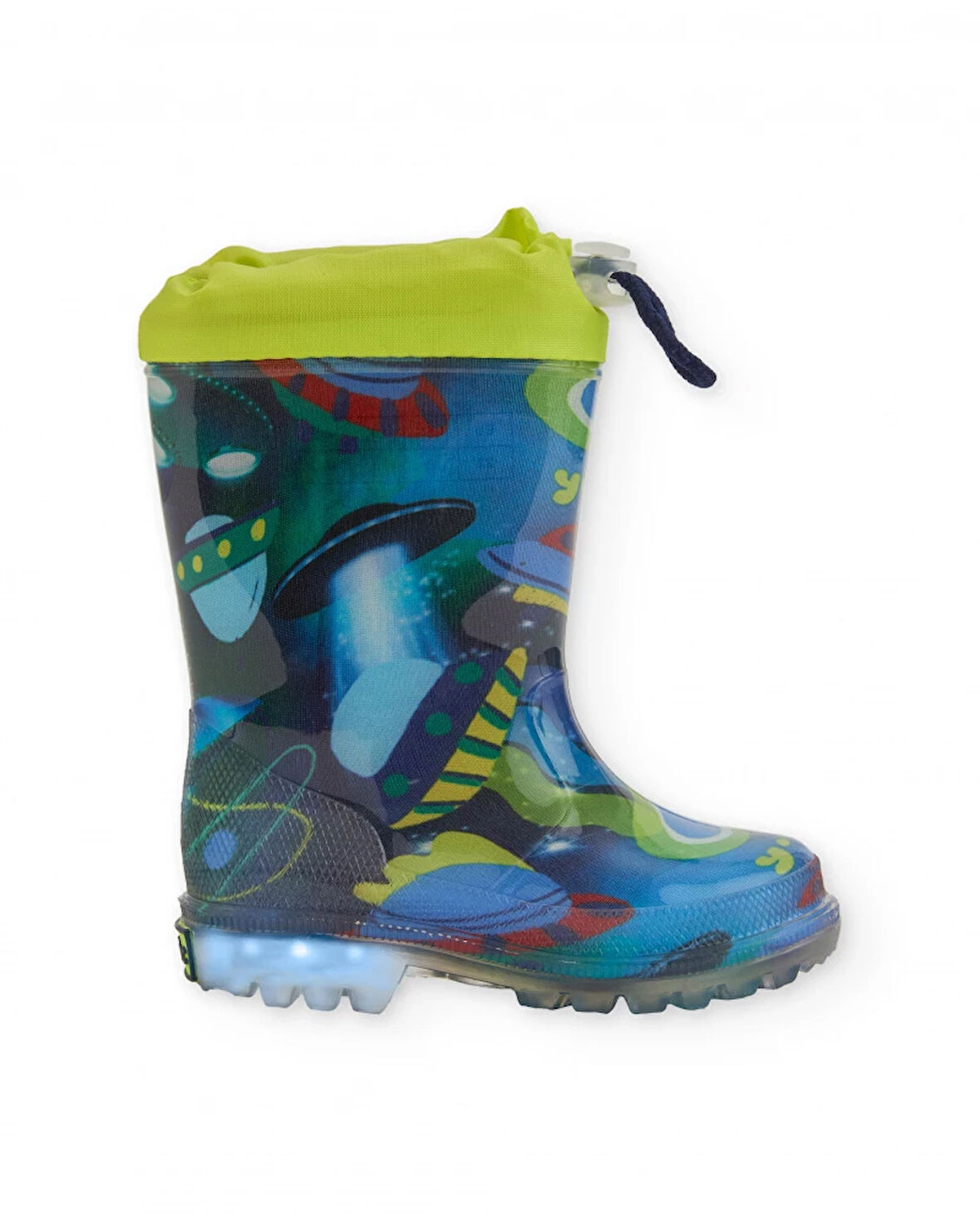 Tuc Tuc Uzay Gemisi Desenli Erkek Çocuk Işıklı Yağmur Çizmesi