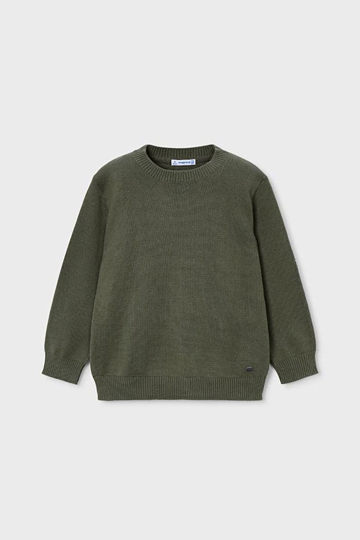 Erkek Çocuk Bisiklet Yaka Basic Triko Kazak - Yeşil | 4 Yaş