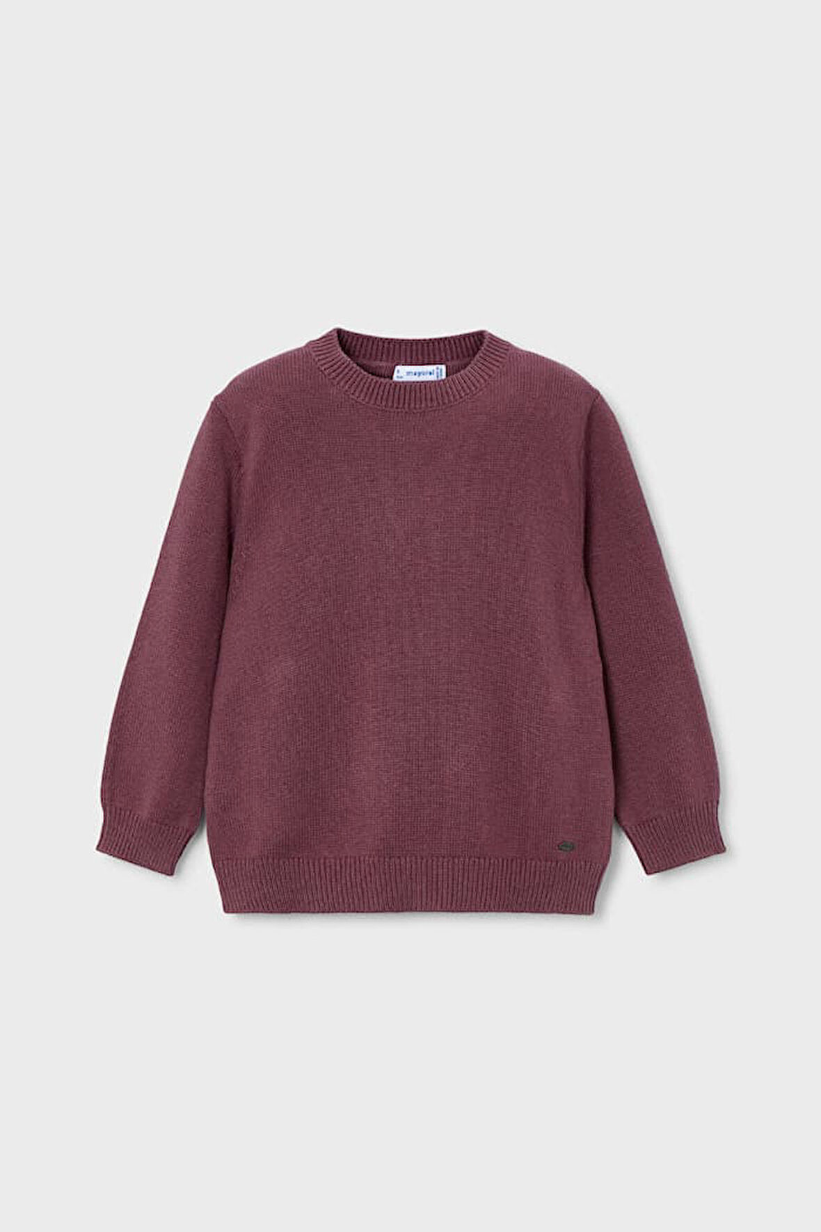 Erkek Çocuk Bisiklet Yaka Basic Triko Kazak - Mor | 3 Yaş