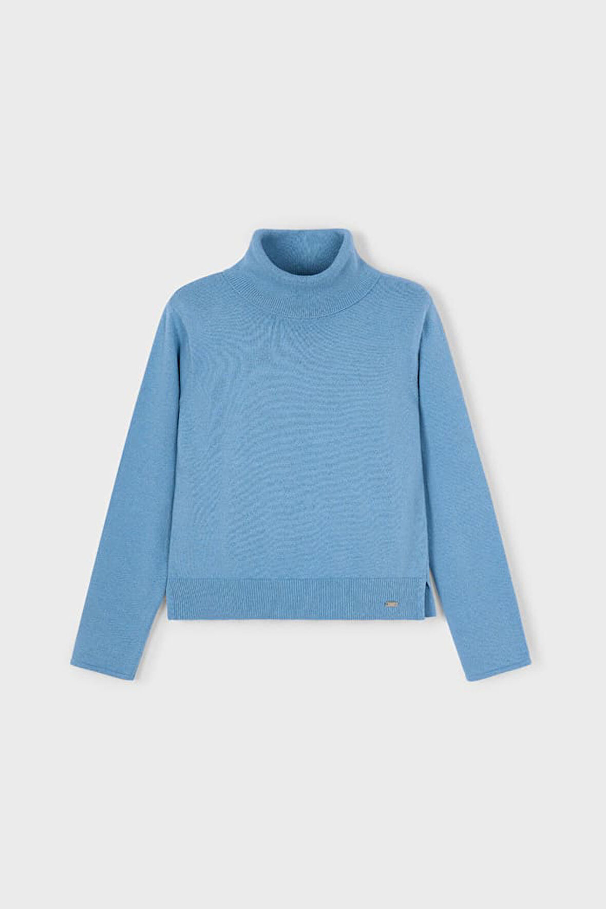 Kız Çocuk Regular Fit Balıkçı Yaka Basic Kazak - Mavi | 3 Yaş