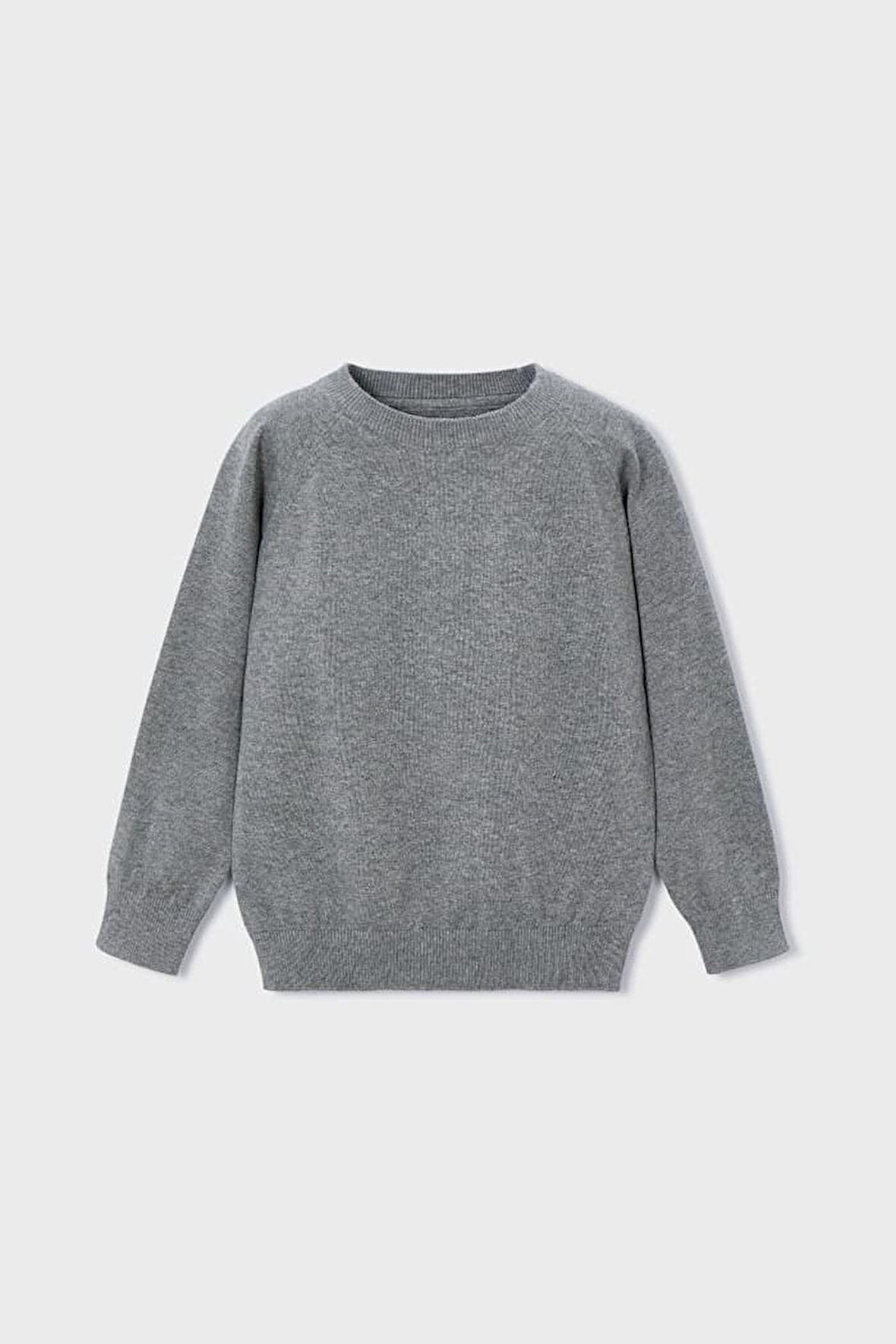 Erkek Çocuk Reglan Kollu Basic Triko Kazak - Gri | 3 Yaş