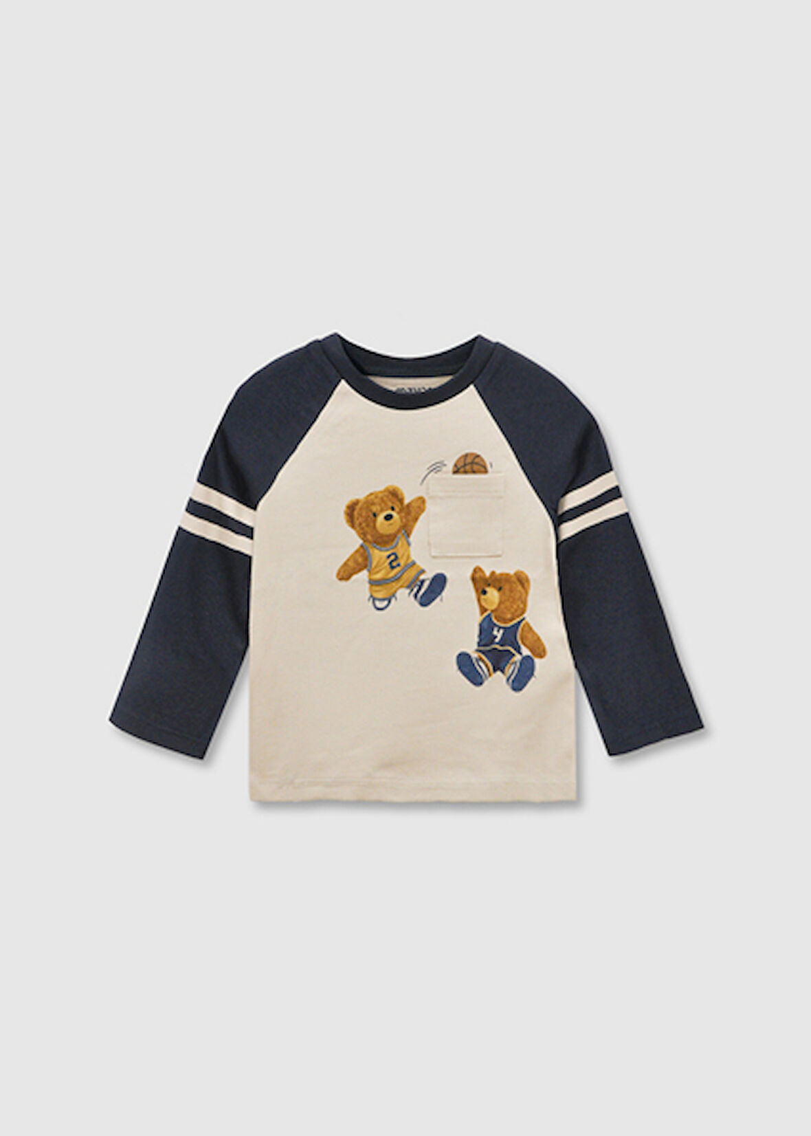 Mayoral Lacivert Erkek Bebek Uzun Kollu Baskılı T-shirt 2059