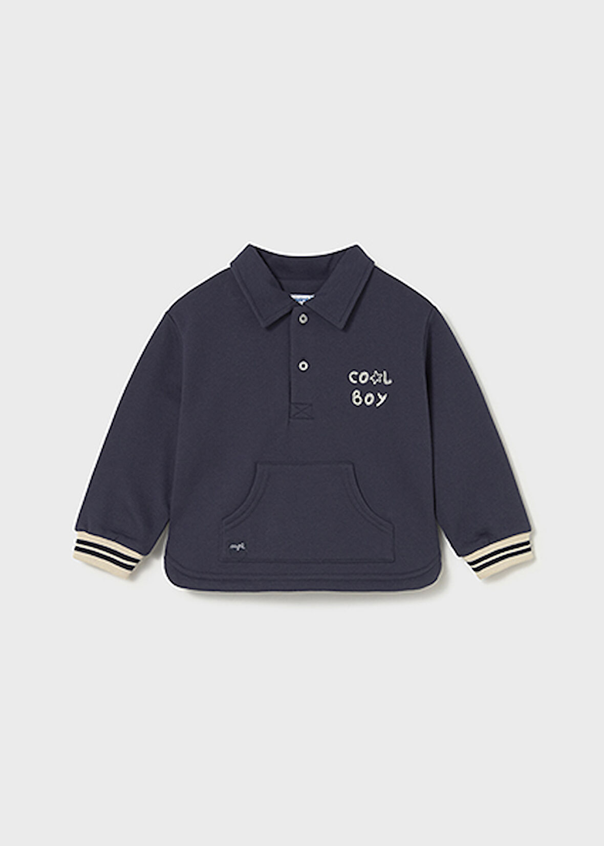 Mayoral Lacivert  Erkek Bebek İşlemeli Sweatshirt 2415