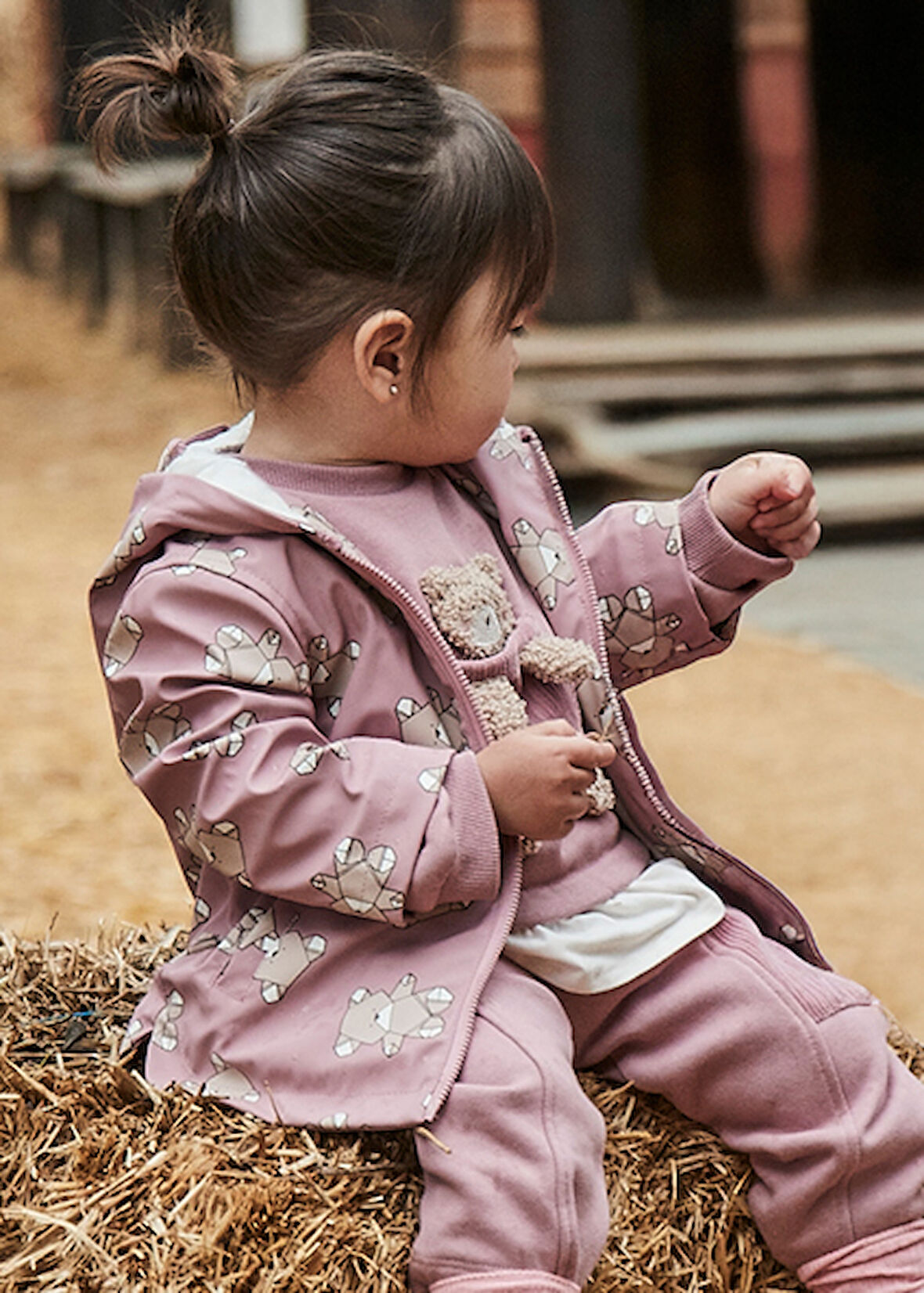 Mayoral Pembe Kız Bebek Su Geçirmez Yağmurluk 2439
