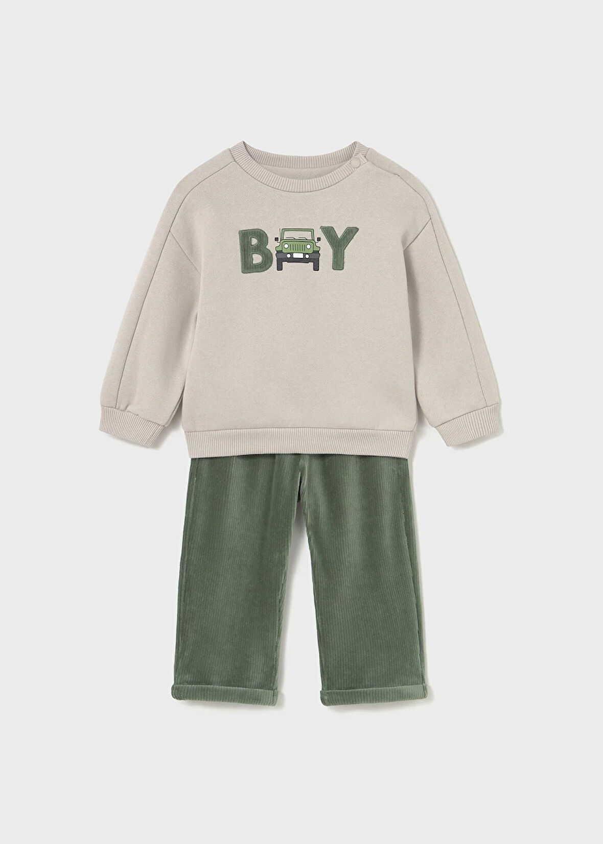 Mayoral Erkek Bebek Kadife Pantolon ve Sweatshirt Set