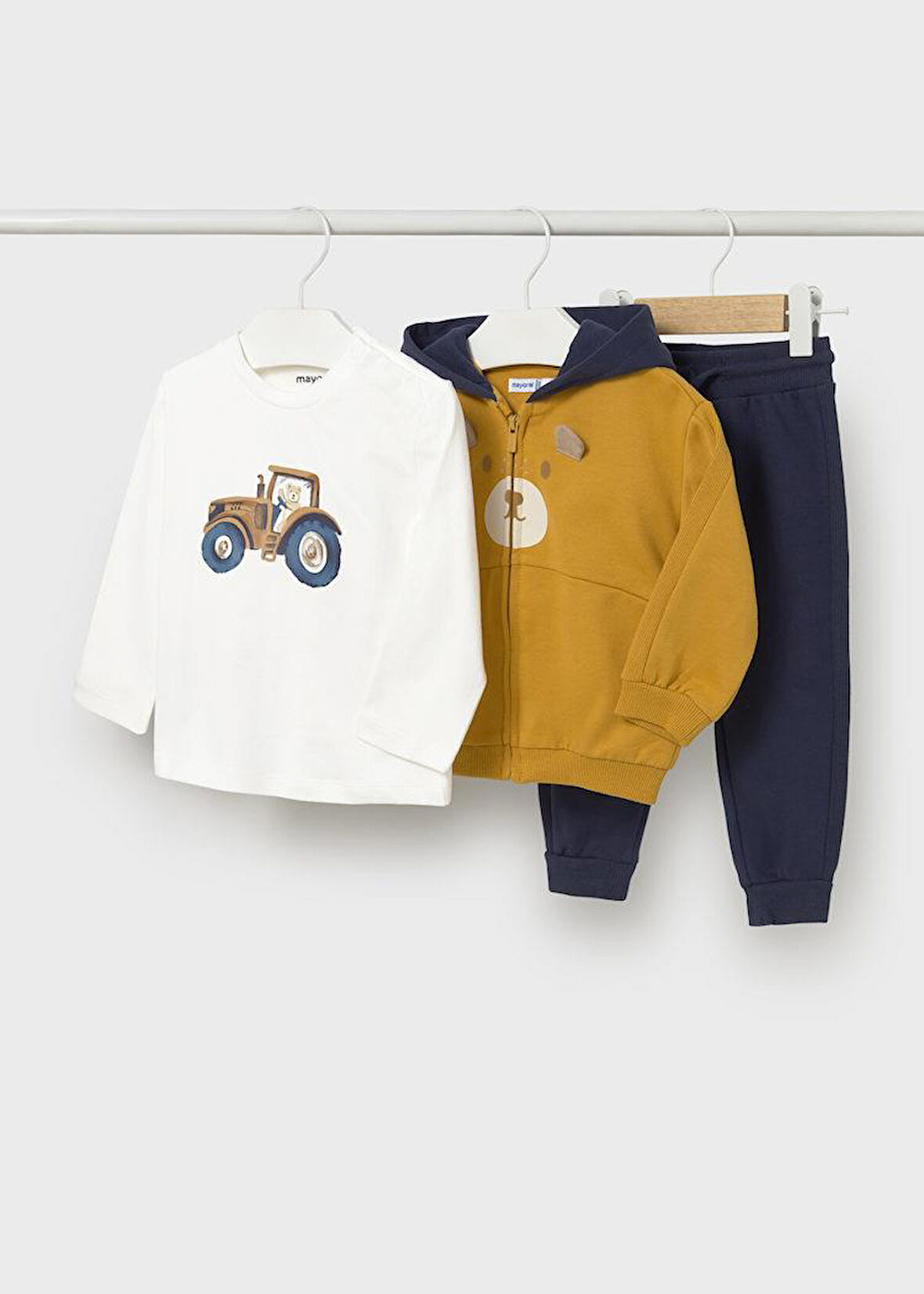 Mayoral Erkek Bebek 3'Lü Eşofman Takım 18-36 Ay Sarı