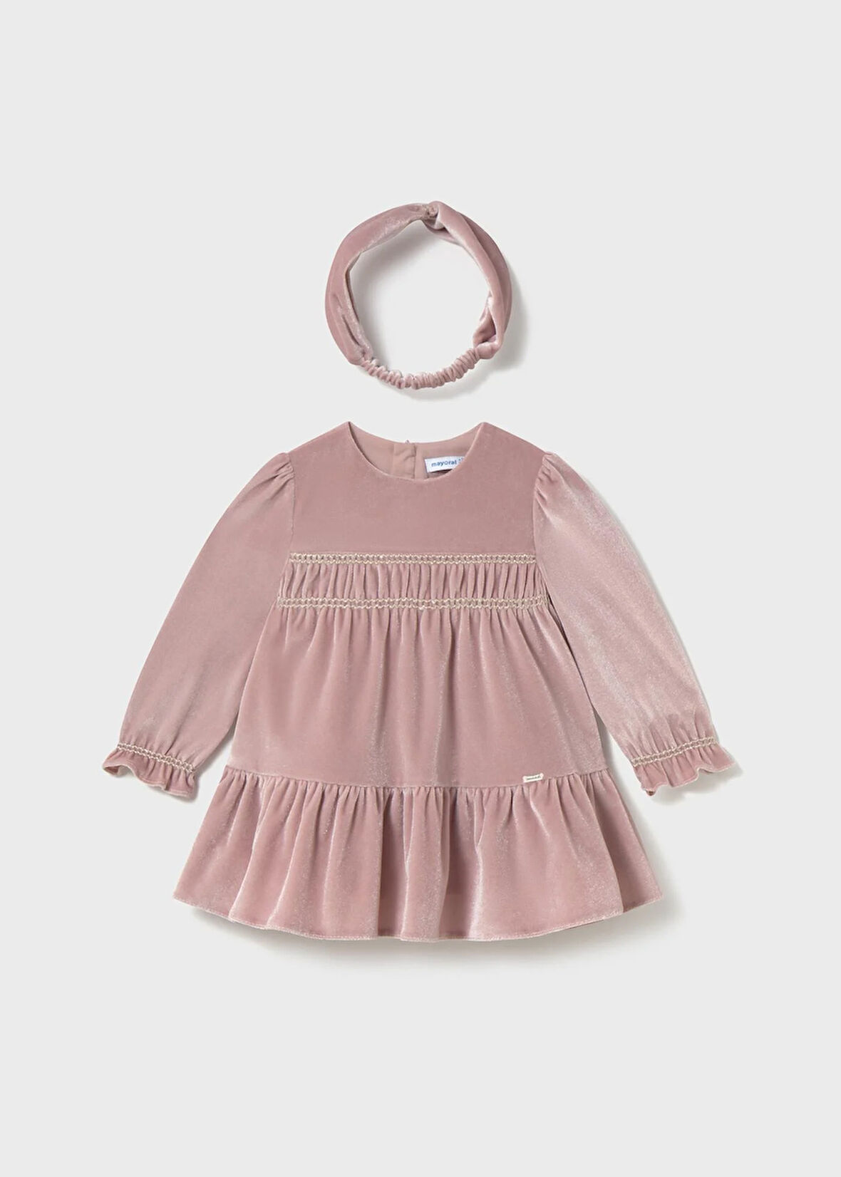 Mayoral Kız Bebek Uzun Kol Kadife Elbise