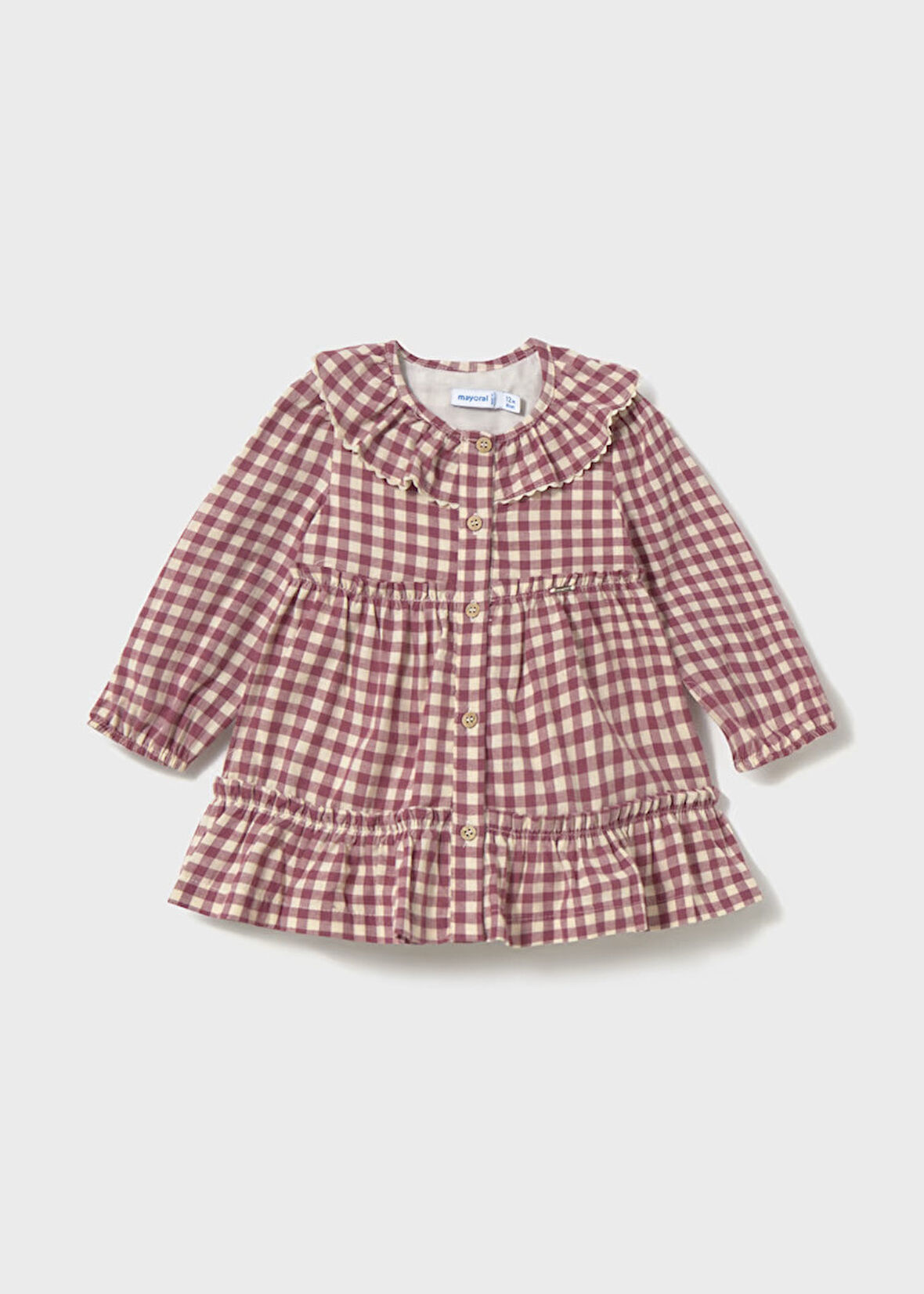 Mayoral Pembe Kız Bebek Vichy Elbise 2910