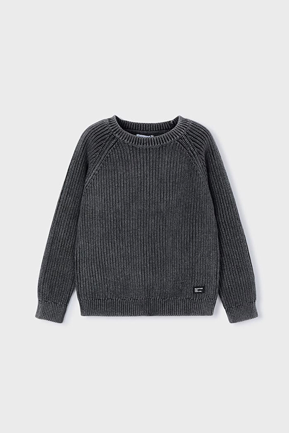 Erkek Çocuk Normal Kalıp Selanik Örgü Pamuklu Triko Kazak - Siyah | 7 Yaş