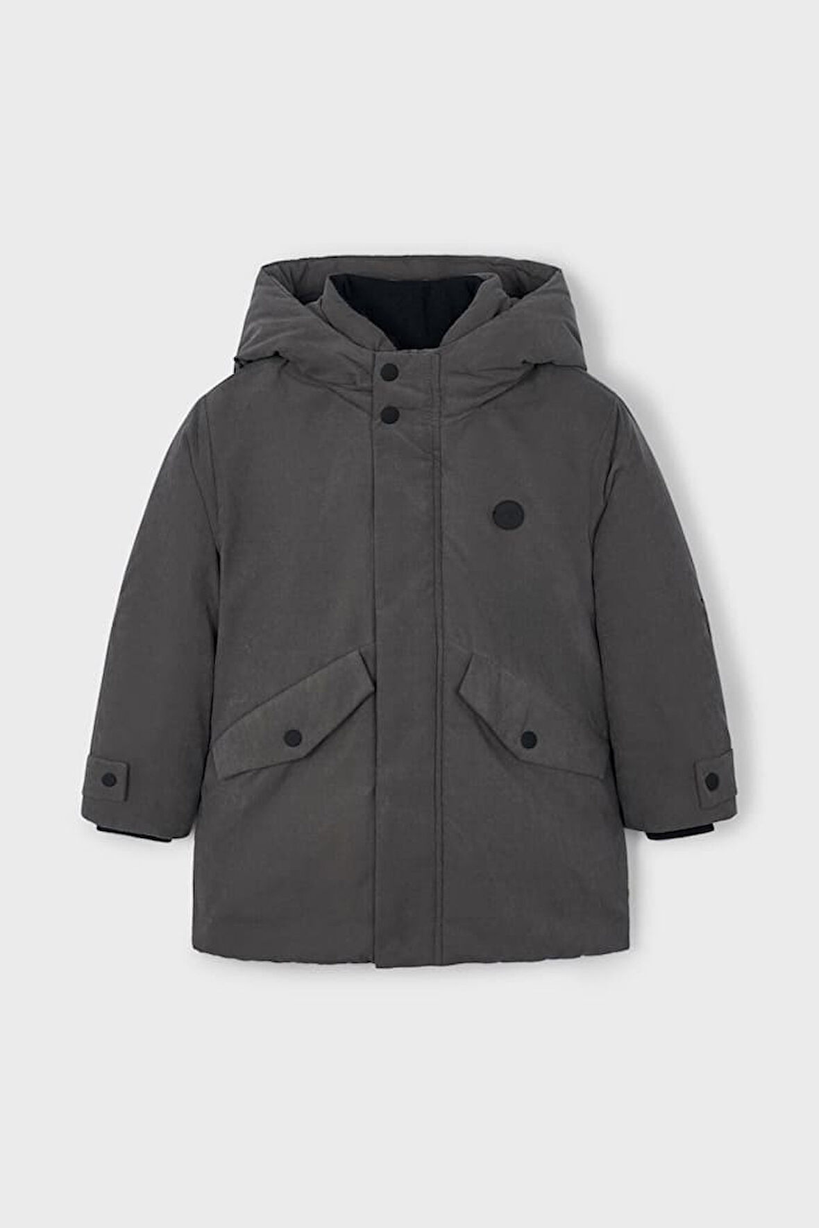 Erkek Çocuk Normal Kalıp Kapüşonlu Esnek Kumaşlı Parka - Gri | 3 Yaş